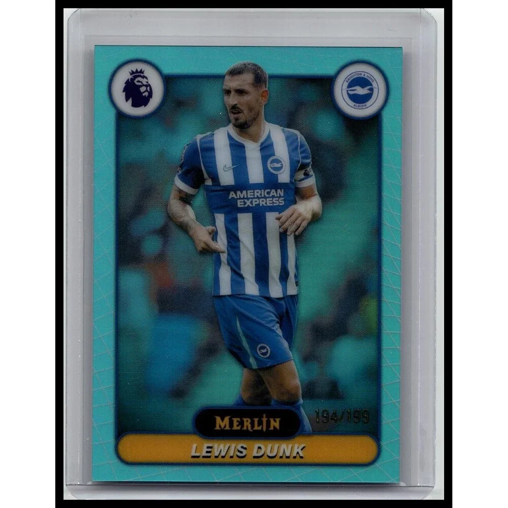 2026 Merlin Premier League #46 Lewis Dunk Aqua Refractor #/199